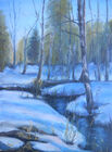 zima i las, płótno, 40x30cm