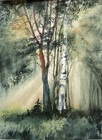 W promieniach słońca ,41x31cm