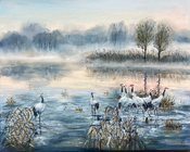 Chłodny poranek, 40x50cm