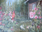 Malwowe podwórko, 50x60cm