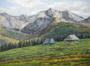 "widok na Dolinę Gąsienicową",szpachla, 47x60cm