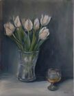 białe tulipany, 40x30cm