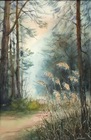 Trawy i drzewa, 56x38cm
