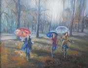 będzie padać deszcz 40x50cm, płótno